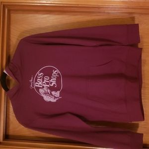 💝 $8 or 4/$20! 🆕️ Bass Pro Shop Maroon and Purple Hoodie Size Youth X-Large